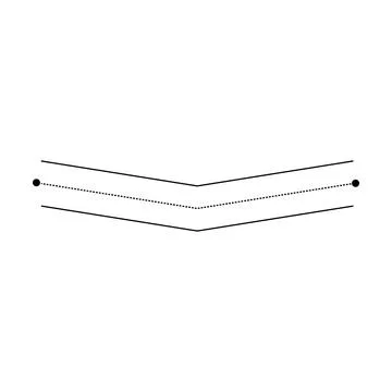 Tracing line dotted horizontal zig zag wavy element for kids worksheet, dot.. Stock Illustration