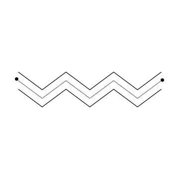 Tracing line dotted horizontal zig zag wavy element for kids worksheet, dot.. Stock Illustration