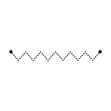 Tracing line dotted zig zag line worksheet element for kids for writing, dr.. Stock Illustration