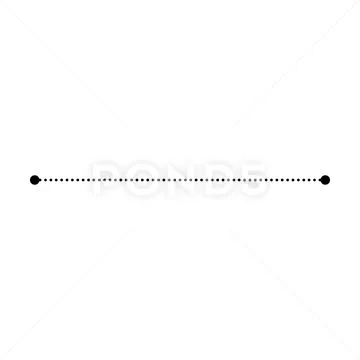 Tracing line horizontal element for kids worksheet, dotted line for ...