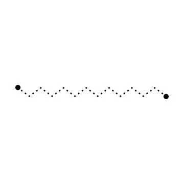 Tracing line worksheet element for kids, dotted wave line for writing, draw.. Stock Illustration