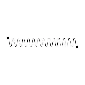 Tracing line worksheet element for kids, dotted wave line for writing, draw.. Stock Illustration