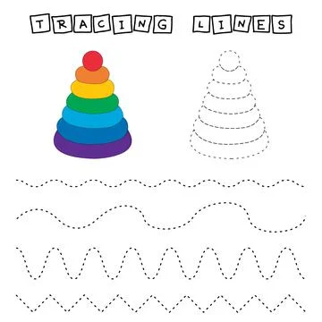 Tracing lines 3 Illustrazione stock