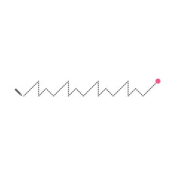 Tracing lines dotted outline shape preschool and kindergarten school kids 스톡 일러스트
