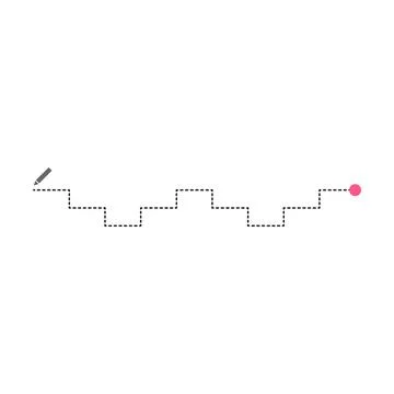Tracing lines dotted outline shape preschool and kindergarten school kids 스톡 일러스트