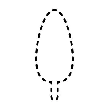 Tracing lines dotted tree outline shape for preschool and kindergarten school 스톡 일러스트