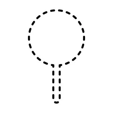Tracing lines dotted tree outline shape for preschool and kindergarten school 스톡 일러스트