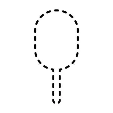 Tracing lines dotted tree outline shape for preschool and kindergarten school Stock Illustration