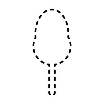 Tracing lines dotted tree outline shape for preschool and kindergarten school Stock Illustration