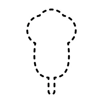 Tracing lines dotted tree outline shape for preschool and kindergarten scho.. 스톡 일러스트