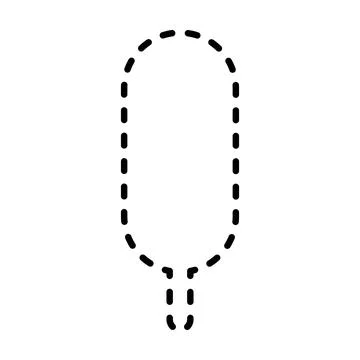 Tracing lines dotted tree outline shape for preschool and kindergarten school Stock Illustration