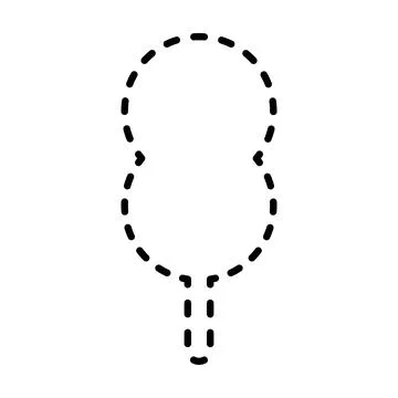 Tracing lines dotted tree outline shape for preschool and kindergarten school Stock Illustration