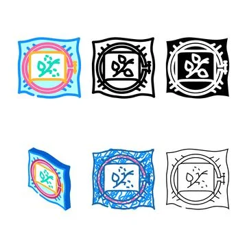 Tracing paper embroidery hobby types color icon vector Stock Illustration