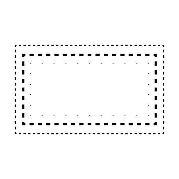 Tracing rectangle shape lines element for preschool, kindergarten and Montessori Stock Illustration