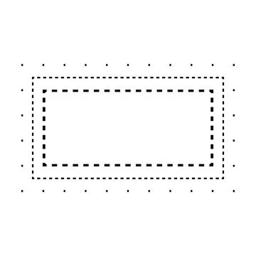 Tracing rectangle shape lines element for preschool, kindergarten and Montessori Stock Illustration