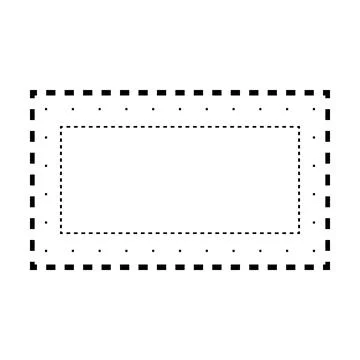 Tracing rectangle shape lines element for preschool, kindergarten and Montessori Stock Illustration