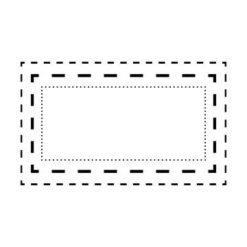 Tracing rectangle shape lines element for preschool, kindergarten and Montessori 스톡 일러스트