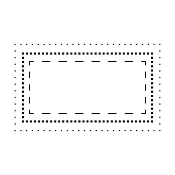 Tracing rectangle shape lines element for preschool, kindergarten and Montessori イラスト素材