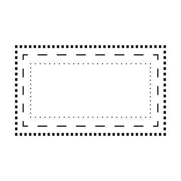 Tracing rectangle shape lines element for preschool, kindergarten and Montessori Illustrazione stock