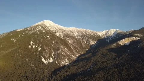 Track across mountain range winter Stock Footage 166075026