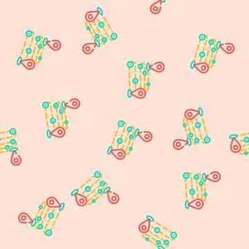 Track airplane pointer map vector seamless pattern Stock Illustration