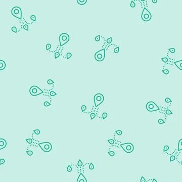 Track airplane pointer place line seamless pattern Stock Illustration