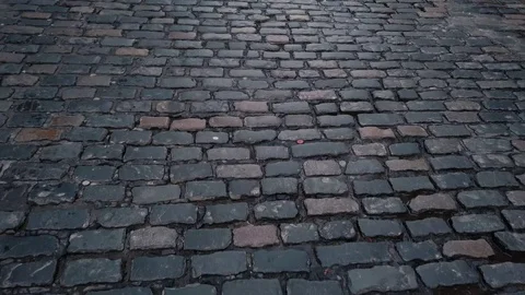 Track along cobblestones Temple Bar Dublin 4k 60fps Stock Footage 117063377