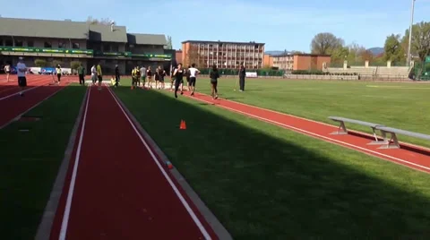 Track and Field Practice Stock Footage 37181642