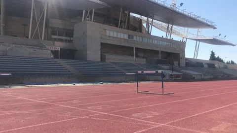 Track And Field Stadium Stock Footage 133569313