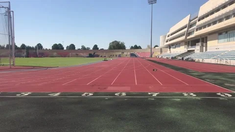 Track And Field Stadium Stock Footage 133570272