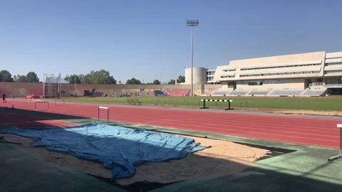 Track And Field Stadium Stock Footage 133570639