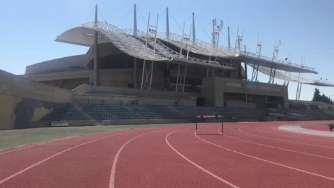 Track And Field Stadium Stock Footage 133572535