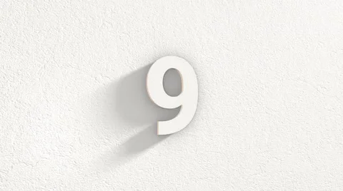 Track Around Plaster Number Countdown 库存影片 58696839