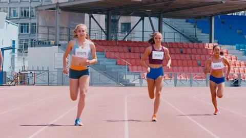 Track athletes training Video stock 113463507