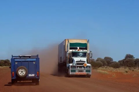 On the track in the australian bush Stock Photos