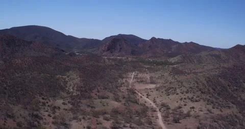 Track in dirt track Arkaroola Stock Footage 143995401