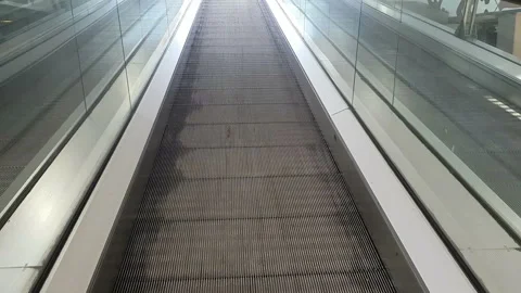 Track elevator, metro at the airport. Stock Footage 88951210