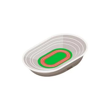 Track field stadium 3d icon Stock Illustration