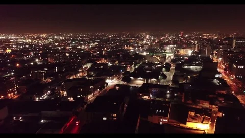 Track forward over big city 4K Stock Footage 84705992