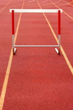 Track hurdle Stock Photos