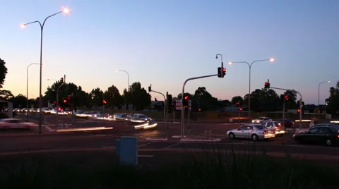 Track Intersection Timelapse Video stock 58335616