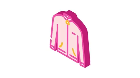 Track jacket clothing isometric icon animation Stock Footage 327286358