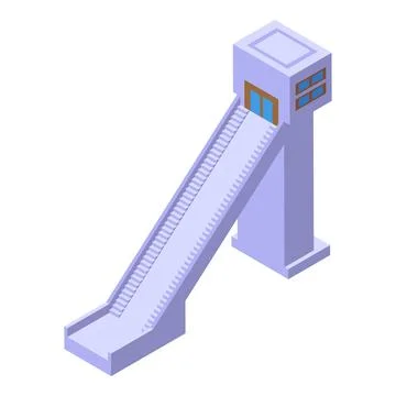 Track jumper icon isometric vector. Ski jump Stock Illustration