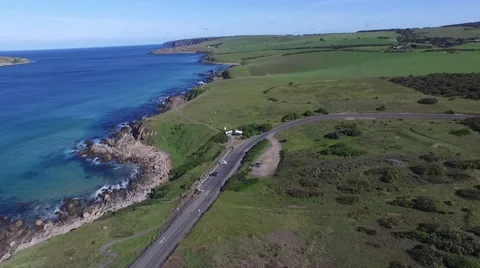 Track Left Petrel Cove at the Bluff Encounter Bay Stock Footage 57722179