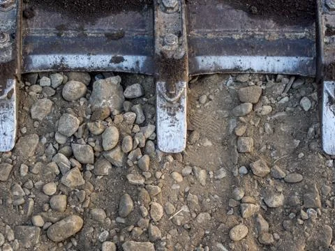 Track loader bucket Stock Photos