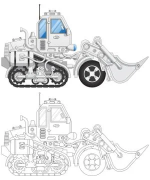 Track loader. Stock Illustration
