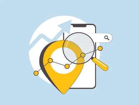 Track local ranking with advanced analytics and SEO tools. Optimize search Stock Illustration