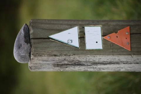 Track Marker Post 01 스톡 사진