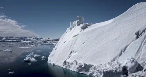 Track up next to iceberg Stock Footage 138239033