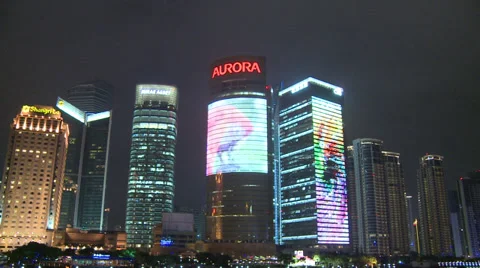 Track night time city centre Stock Footage 37889340
